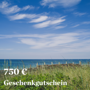 Der Söl’ring Hof auf Sylt: 500-Euro-Geschenkgutschein, Dünen, Meer, Himmel.
