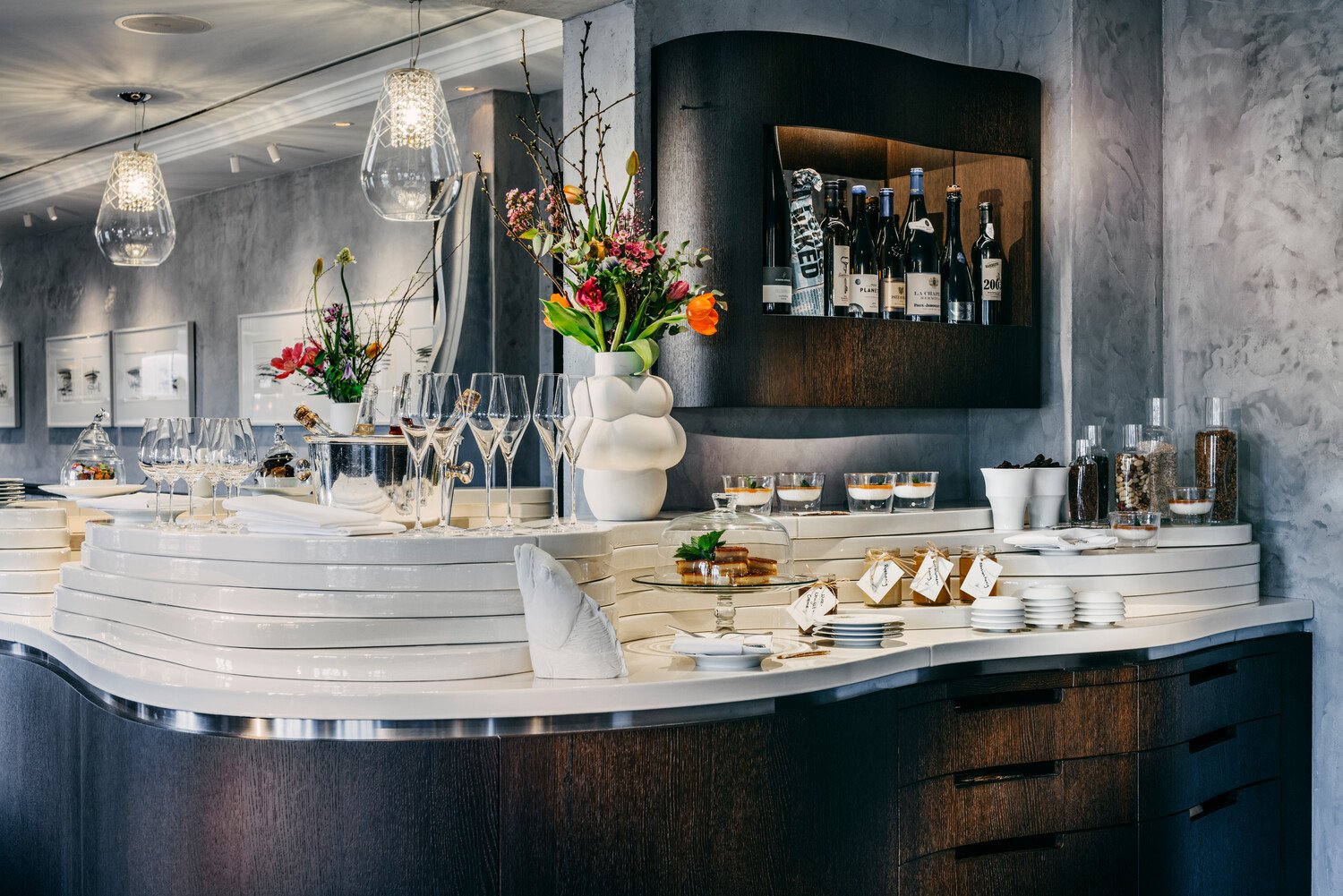 Breakfast buffet at Söl’ring Hof, a luxury Sylt holiday destination.