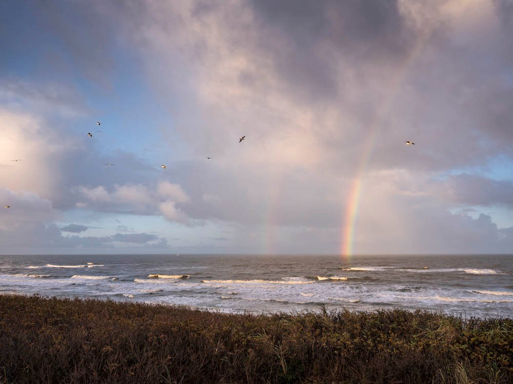 Doppelter Regenbogen über der Sylter Küste bei Söl’ring Hof – der perfekte Kurzurlaub.