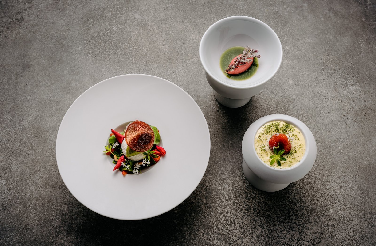 Gourmetgerichte im Söl’ring Hof, einem Urlaubsziel auf Sylt.